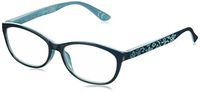 Foster Grant Women's Cassandra PolarizedRoundReaders , Teal ,2.75