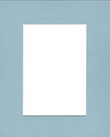 Pack of (2) 16x20 Acid Free White Core Picture Mats Cut for 11x14 Pictures in Sheer Blue