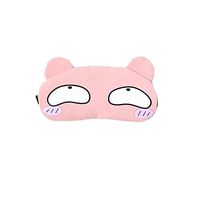 Sleep Mask, Ice Gel Eye Mask for Travel Sleeping Hot Cold Therapy Elastic Best Night Blinder Eyeshade Eye Cover for Men Women Kids - Cute Bear Pink