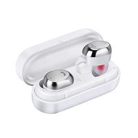 TechCode Mini Earbuds Bluetooth, Bluetooth in-Ear Headphones Invisible Wireless Earpiece Stereo Bass Sound Noise Cancellation Headset with Mic Charging Box Compatible with iOS & Android Phones(White)