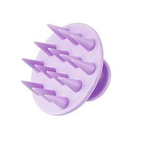 HEALLILY 3pcs Hair Scalp Brush Silicone Shampoo Scalp Massager Brush Head Scrubber Brush with Handle for Hair Stimulation (Purple)