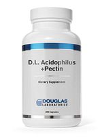 Douglas Laboratories - D.L. Acidophilus + Pectin - Lactobacillus Complex with Citrus Pectin Fiber - 250 Capsules