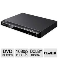 Sony 1080p Upscaling DVD Player With Multi-Brand TV Remote Control, Multiple Format Disc Playback, Precision Cinema Progressive Technology, Multiple-Disc Resume, Dolby Digital And DTS Decoding, Fast/Slow Playback With Sound, Plus 6ft HDMI cable