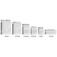 Smell Proof Barrier Bags - Zipper w/Heat Seal - 100 Bags (Matte White & Clear, 1 Gram)