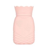 Restarty Microwave Heating Bottle Environmental Silicone Hot Water Bag with Knit Cover Heat/Cold 2-Use