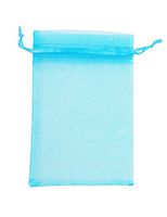 ATCG 100pcs 4x6 Inches Drawstring Organza Pouches Wedding Party Jewelry Favor Gift Candy Bags (AQUA BLUE)