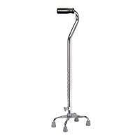 Drive Medical (A) Quad Cane Small Base Chrome W/Foam Grip