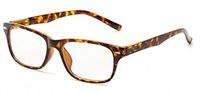 The Williamsburg BIFOCAL Retro Square Reading Glasses + 1.50 Yellow Tortoise