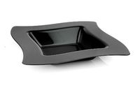 Fineline Settings Wavetrends Black Square-Wave China-Like 5 oz Bowls  120 Pieces