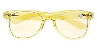 Anti Blue Rays,Reduce Eyestrain,Large Frame Computer Gaming Reading Glasses for Men and Women(Yellow,Amber Tinted Lenses) +2.75