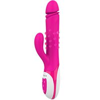 beioust G Spotter Rabbit Heating Silicone Telescopic Rotation Beads with 7 Speed for Women with Powerful Frequency for Muscles Handheld & Sports Recovery