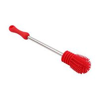 LALANG Bottle Brush Bottle Scrubbing Silicone Kitchen Cleaner for Washing Cleaning (red)