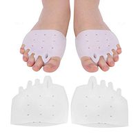 Gel Toe Straightener Hamkaw Breathable Correct Toe Stretcher Toe Spacers for Men and Women, Silicone Hammer Foot Separator for Tailors Bunion Overlapping Toe Gel Metatarsal Toe Ball (2 Pack)