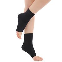 SEADEAR Elastic Comfortable Windproof Breathable Compression Copper Ankle Sleeve Ankle Brace Ankle Support For Running Fitness,Football, Baseball(Black,S)