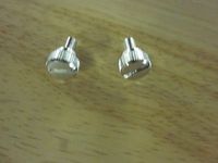 ~ 10 ~ CHROME PLATED STEEL 5MM KNOBS FOR CB RADIOS SPEAKERS SCANNERS~58604~