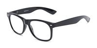 Readers.com Reading Glasses: The Dean Reader, Plastic Retro Square Style for Men and Women - Black, 1.25