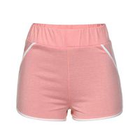 LinqiudD Summer Pants Women Best Selling Sports Shorts Gym Workout Waistband Yoga Running Shorts(Pink,M)