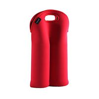 2 Bottles Wine Bag Wine Totes Neoprene Wine Sleeve Tote for Wine,Water, Champagne, Beer, Baby Bottles 14.5 x 9.5 Inches,Red - FUNLAVIE