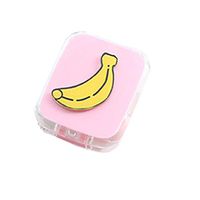 Cute Contact Lens Case Box Cartoon Contact Lens Storage Tools Boxes with Wearing Tools (Random Fruit Pattern)