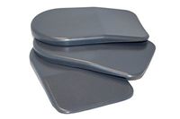 BML 7mm Heel Lifts, 3pk (Mens Small, Gray [Super Soft])