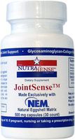 Nutrasense JointSense Exclusively with NEM® (Natural Eggshell Membrane), 500mg, 30ct Veggie Caps for 1x/Day Optimal Joint Health and Mobility Naturally