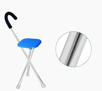 CHAIR Medical Rehab Chair, Wheelchair,Folding Cane Seat Chair,Lightweight Portable Hand Ultra Stable Walker Medical Balancing Mobility Aid Drive Medical Aluminum Crutch Suitable for The Elderly