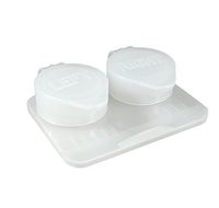 Visualeyewear 12-Pack, Deep Well Flip-top Clear Contact Lens Cases (12)