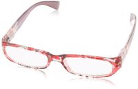 Sight Station Women's Fiji Rectangular Reading Glasses,Red Floral Crystal,2