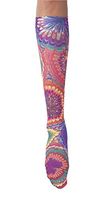 Women's Wide Calf Printed Moderate Compression Knee Highs - Tie Dye