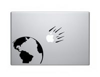 Asteroid Apple Hitting Earth Macbook Decal Skin Sticker Laptop