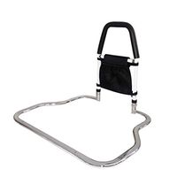 MYDZUS Armrest Elderly Pregnant Woman Bedside Handrail Home Safety Skid Armrest Stainless Steel Shatter-Resistant Handrail Bathroom Safety Handle (Color : Black, Size : 7052.551.5cm)