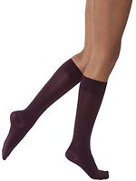 JOBST Opaque Knee High with SoftFit Technology Band, 15-20 mmHg Compression Stockings, Closed Toe, X-Large, Cranberry