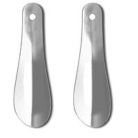 Shoe Horn for Men, Women NINILUCK Shoe Helper Stick Portable 7.4 Inch Long Shoe Horn, Easy to Take for Travel Use, Stainless Steel (2pcs)