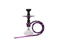 DUD Smoke Series - Genie Inspired Hookah 16 Inches Single Hose Model Modern Shisha with Combo Pack #1 (Purple)