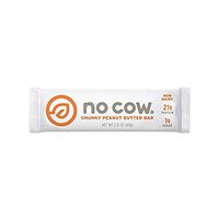 No Cow Protein Bar, Chunky Peanut Butter, 21g Plant Based Protein, Low Sugar, Dairy Free, Gluten Free, Vegan, High Fiber, Non-GMO, 24 Count (Chunky Peanut Butter, 24 Bars)