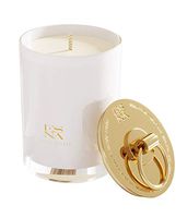 ESNA HOME 8.8oz Scented Soy Candle, Crafted with Hand-Poured Natural Soy Wax with Concentrated White Tea, Lemongrass and Bamboo Fragrance with an 18K Gold Coated Metal Lid and 50 Hour Burn Time