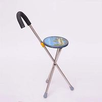 FISHD Cane Stool Tripod Crutch Chair Aluminum Alloy Tube Ergonomic Grip Non-slipFoot pad Triangular Support Design for Elder Gift,Convenience