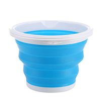 Collapsible Bucket with Sturdy Handle Portable Folding Water Container Space Saving Bucket for Hiking Camping