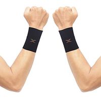 Thx4COPPER Compression Wrist Sleeve-Copper Infused Wrist Support for Men &Women-Improve Circulation and Recovery(1 Pair)