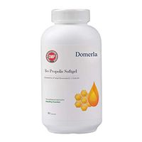 Bee Propolis 80 Capsules [1 Bottle] by Domerla, Anti-Inflammatory, Enhance Immunity, Battling Free Radicals, Safe and Natural Antioxidant Health Supplement