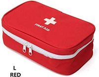 King&Pig Portable Empty First Aid Bag Kit Pouch Home Office Medical Emergency Travel Rescue Case Bag Medical Package (red, L)