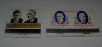 POLICTICAL MATCHBOOK SET OF 2 - KENNEDY & JOHNSON AND JOHNSON AND HUMBPHREY (CIRCA 1960'S)