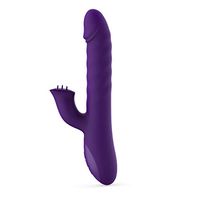 Big Size Thrusting Fluttering Rabbit Body Msaager with Licking - 10 Modes Versatility Wand for Women
