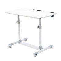 CX Laptop Stand Adjustable 9660cm Computer Standing Desk Movable w/Wheels, Portable Side Table for Bed Sofa Hospital Reading Eating