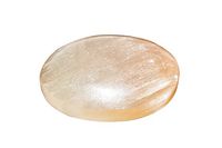 Crocon Orange Selenite Soap Shape Palm Stone for Chakra Stone Balancing Reiki Healing Energy Generator EMF Protection Cleansing Pocket Spiritual Home Office Decor Size: 2.5-3 Inch