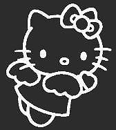 Hello Kitty Angel 4" Tall Decal Sticker for Cars Laptops Tablets Skateboard - White
