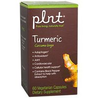 plnt Turmeric with Natural, NonGMO Indian Turmeric Root, Supports Joint Mobility, Cellular Health Support Provides Antioxidant Benefits (60 Vegetarian Capsules)