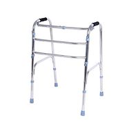 Elderly Walker, Disabled Walker Height Adjustable, Thickened All Stainless Steel Walker Parallel Bars Folding Toddler Power Support Shelf,A