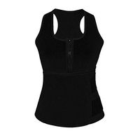 Waist Support Belt S-XXL Body Shaper Sweat Plus Size Firm Waist Trainer Women Slimming Vest Shapewear Adjustable Corset Weight Loss Tummy Shaper XL Lumbar Support (Color : Black, Size : XL)