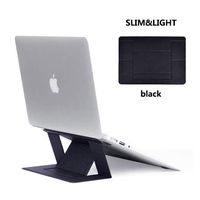 Invisible Lightweight Laptop Stand Portable, Adhesive Laptop Stand Foldable, Compatible with MacBook, Air, Pro, Tablets and Laptops up to 15.6" (Black)
